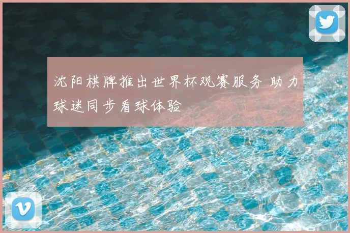 沈阳棋牌推出世界杯观赛服务 助力球迷同步看球体验